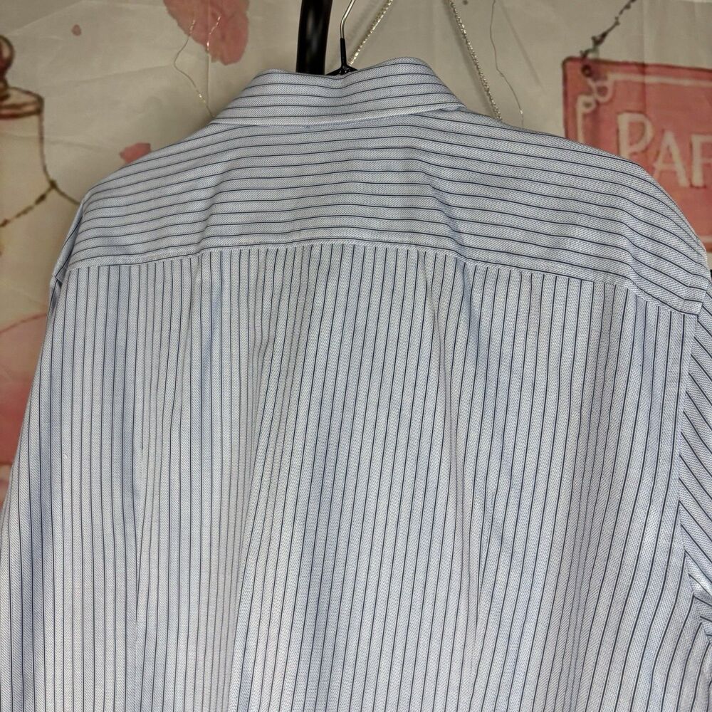 Hugo Boss Men's Striped Long Sleeve Button Up Dress Shirt Size 17–34/35 - Picture 7 of 11